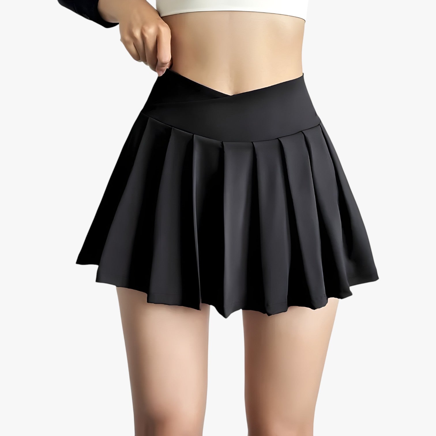 Gonna sportiva plissettata a vita alta con shorts integrati Donna - - alta donna gonna gonna sportiva integrati luna | gonna sportiva plissettata a vita alta con shorts integrati - €25 plissettata shorts womens fashion - Concept Palermo
