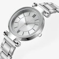 Reloj clásico de acero rosa