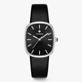 Orologio da Uomo Lino in Vera Pelle Marrone Elegante e Sottile - Nero - Linen lino Men orologio orologio pelle pelle uomo watches wrist watches for women - Concept Palermo