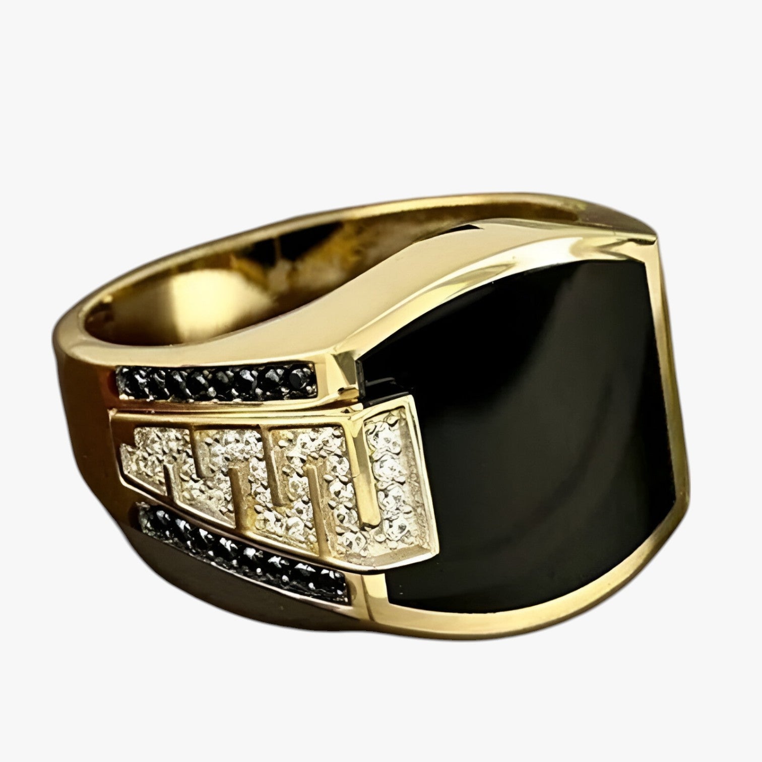Anello da uomo - Luccicante dorato con look punk di lusso - - anello anello uomo jewelry look luccicante mens accessory mens ring punk Rings uomo - Concept Palermo
