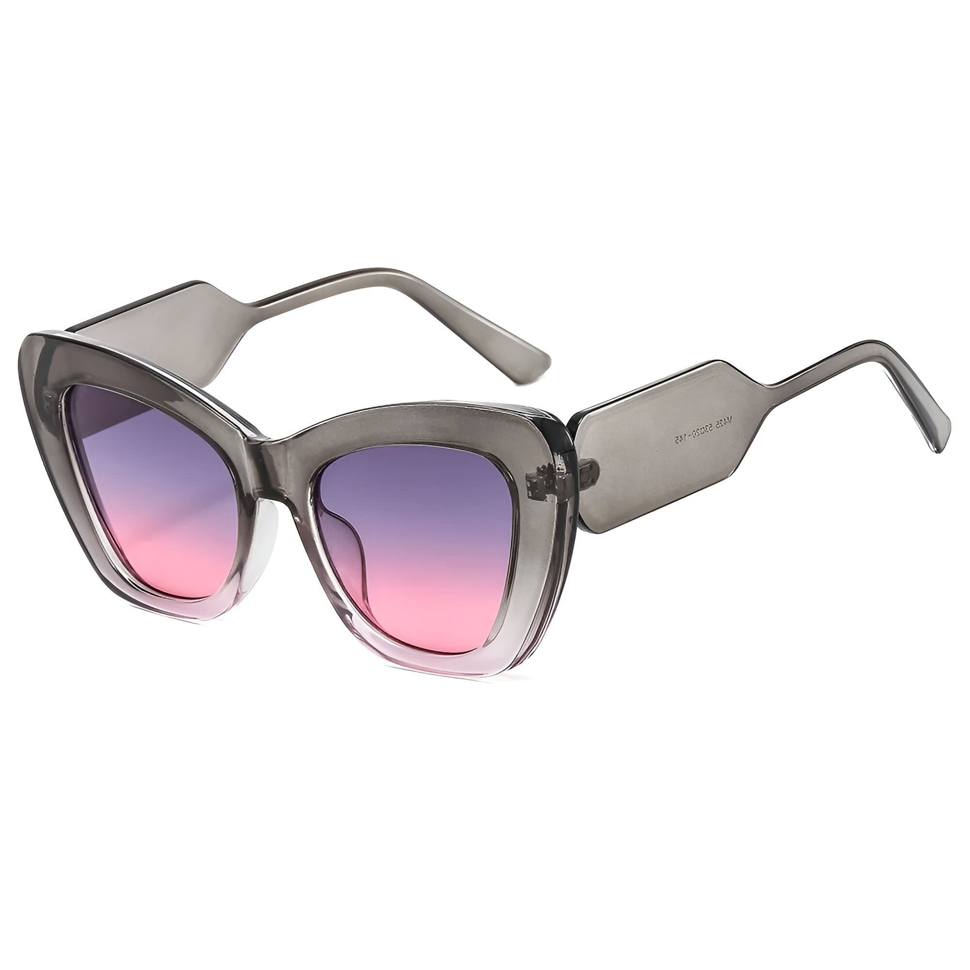 Occhiali da sole oversize a forma di occhio di gatto con protezione UV400 - rosa grigio come immagine - Cat Eye Sunglasses cateye sunglasses Fashion Sunglasses forma gatto occhiali occhiali sole occhio oversize polarized sunglasses women protezione sole Sunglasses womens sun glasses - Concept Palermo