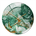 Reloj de pared silencioso Ø30cm, efecto mármol blanco lujo moderno para sala/oficina