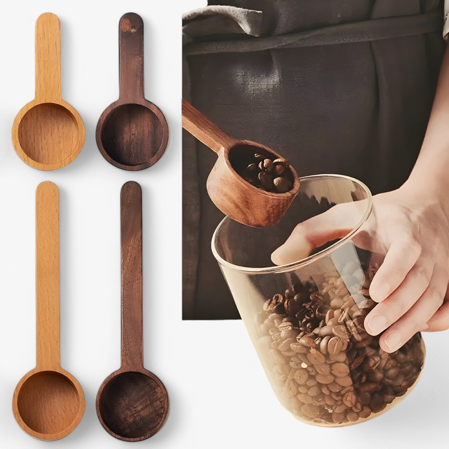 Cucchiaio di legno - Set di cucchiai dosatori per cucina Uomo - - cucchiai cucchiaio cucchiaio legno cucina dosatori Kitchen kitchen & dining kitchen accessory kitchen tools legno uomo - Concept Palermo