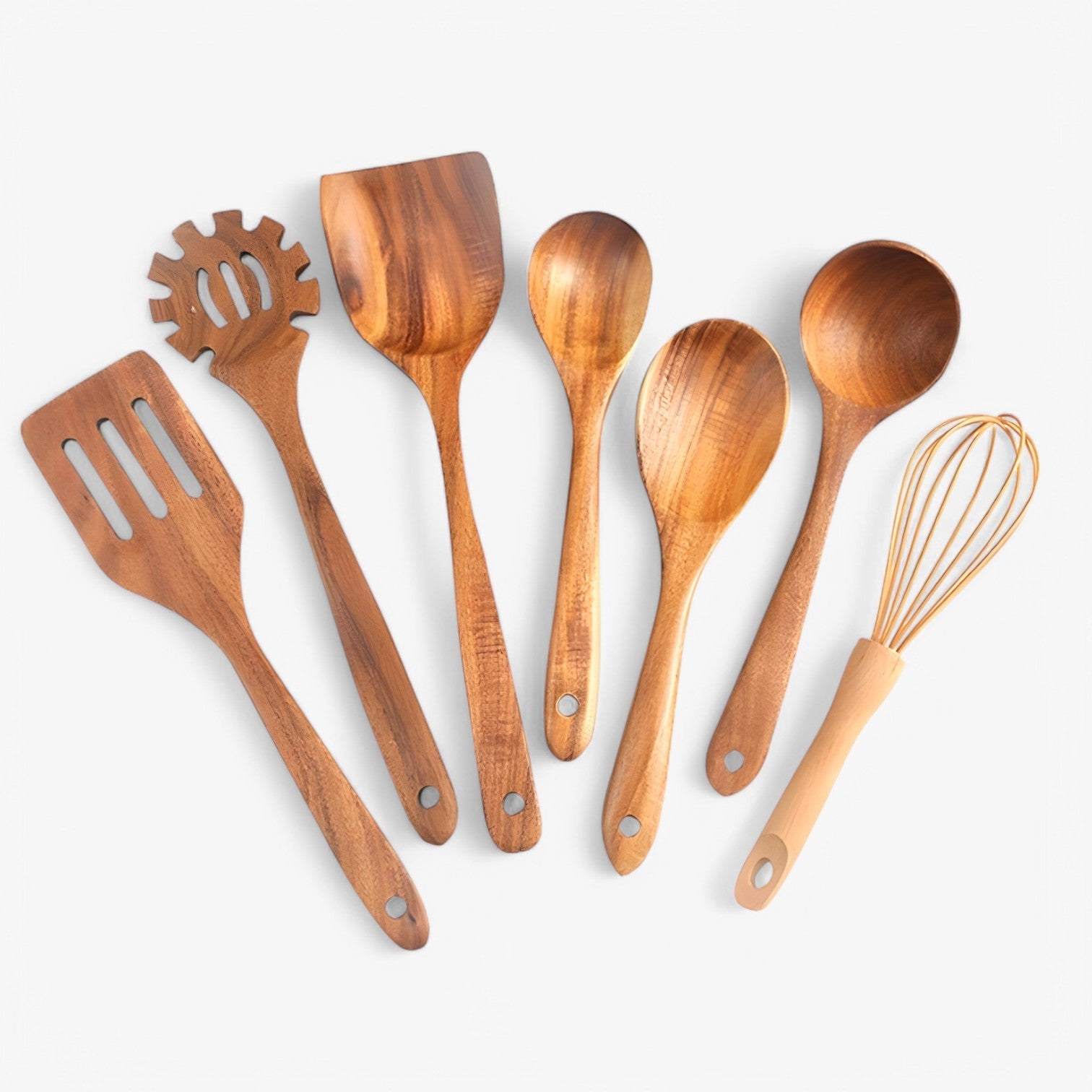 Set di cottura in legno 7 pezzi – naturale, sostenibile e antiaderente Uomo - Legno - antiaderente cottura cottura legno Kitchen kitchen & dining kitchen accessory kitchen tools legno naturale pezzi sostenibile - Concept Palermo