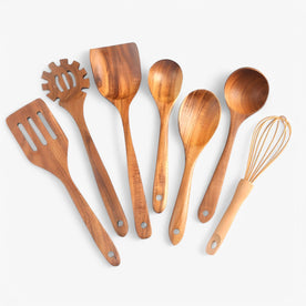 Set di cottura in legno 7 pezzi - naturale, sostenibile e antiaderente Uomo - Legno - antiaderente cottura cottura legno Kitchen kitchen & dining kitchen accessory kitchen tools legno Linen Men naturale pezzi sostenibile - Concept Palermo