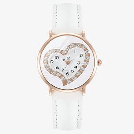Orologio da donna analogico con cinturino in pelle e stile raffinato - Bianca - accessoires analogico cinturino donna horloges Linen orologio orologio donna pelle raffinato stile watches Women - Concept Palermo