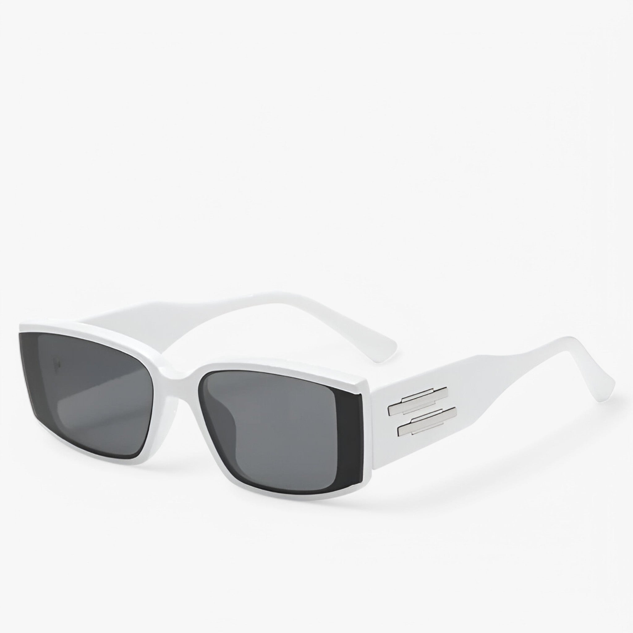 Occhiali da sole retrò con montatura rettangolare piccola - Bianco Come immagine - montatura occhiali occhiali sole piccola retr rettangolare shades for men sole sunglasses - Concept Palermo