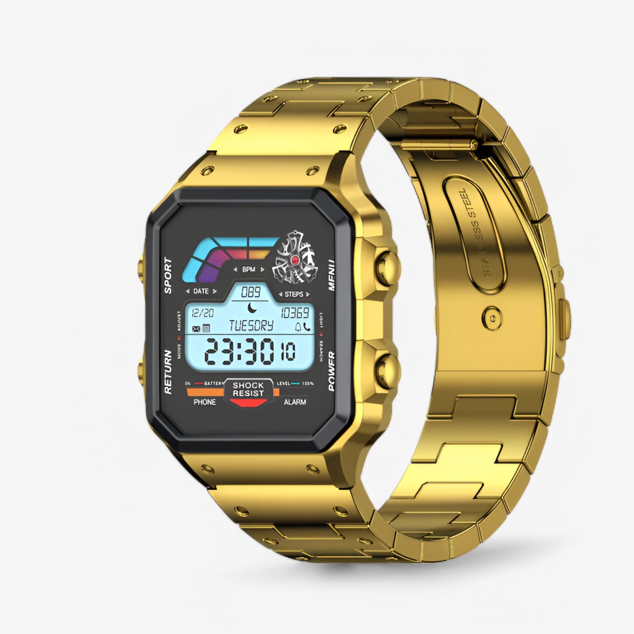 Smartwatch AMOLED GPS Uomo/Donna, Cardiofrequenzimetro, Monitor Sonno, Impermeabile - AW38 D'oro - accessoires alta fascia horloges intelligente orologio orologio intelligente watches - Concept Palermo