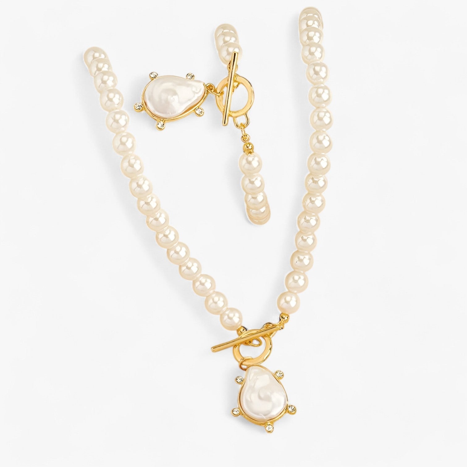 Set di gioielli irregolari con perle - appariscente - - appariscente Gift Gifts for women gioielli gioielli irregolari irregolari jewelry necklace for men NECKLACES perle women - Concept Palermo