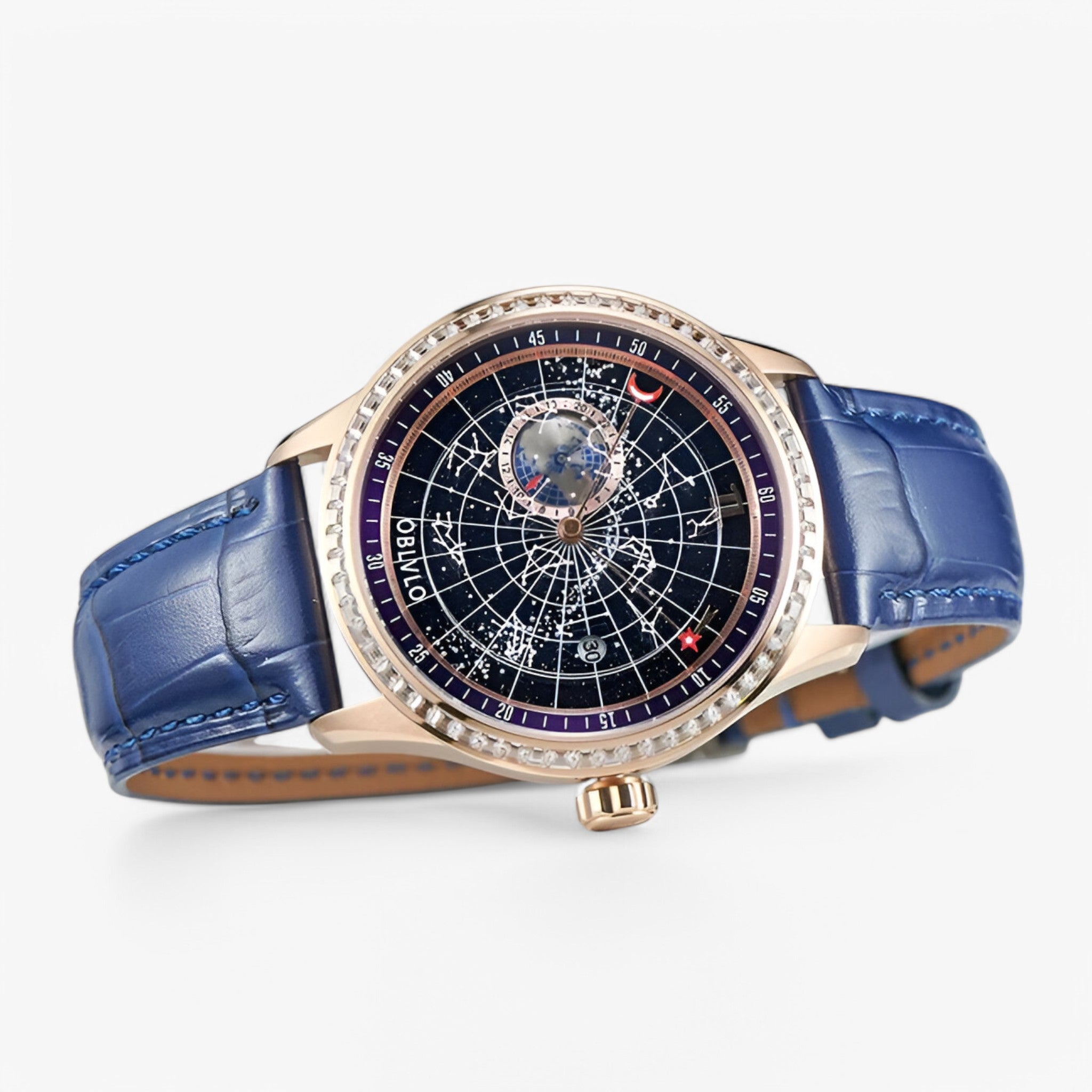 Orologio Automatico da Uomo di Lusso con Cinturino in Vera Pelle Marrone - - accessoires cinturino horloges meccanico orologio orologio meccanico pelle uomo watches - Concept Palermo