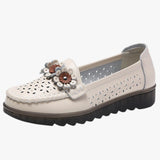 Zomerse leren mocassins - comfort en frisheid met bloemrijke details voor heren