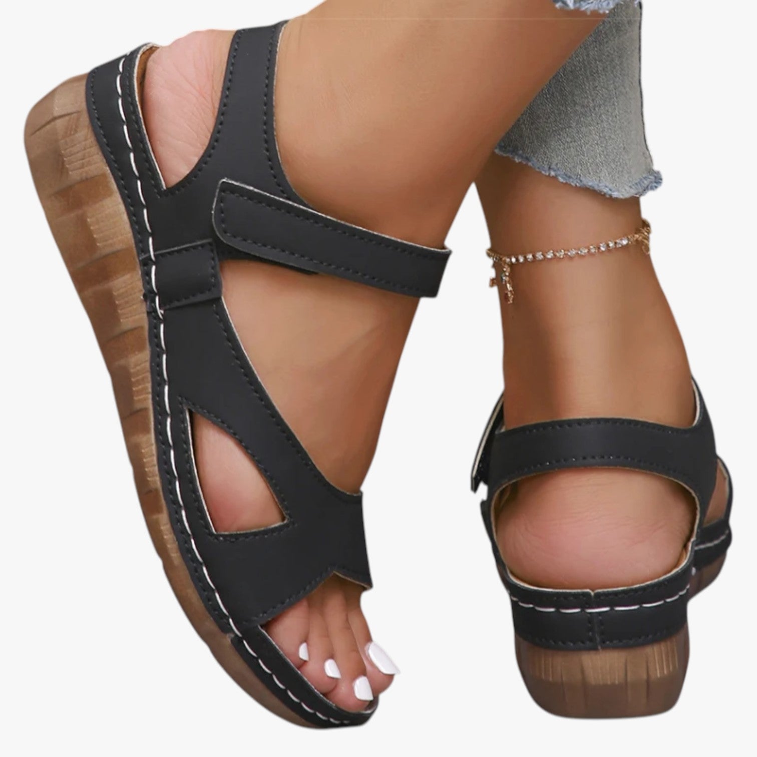 Sandali Donna Bassi Comfort Leggeri Eleganti Estivi con Tacco Basso - - breathable sandals comfort donna fashion sandals leggero sandali sandali donna sandals stylish sandals tacco - Concept Palermo