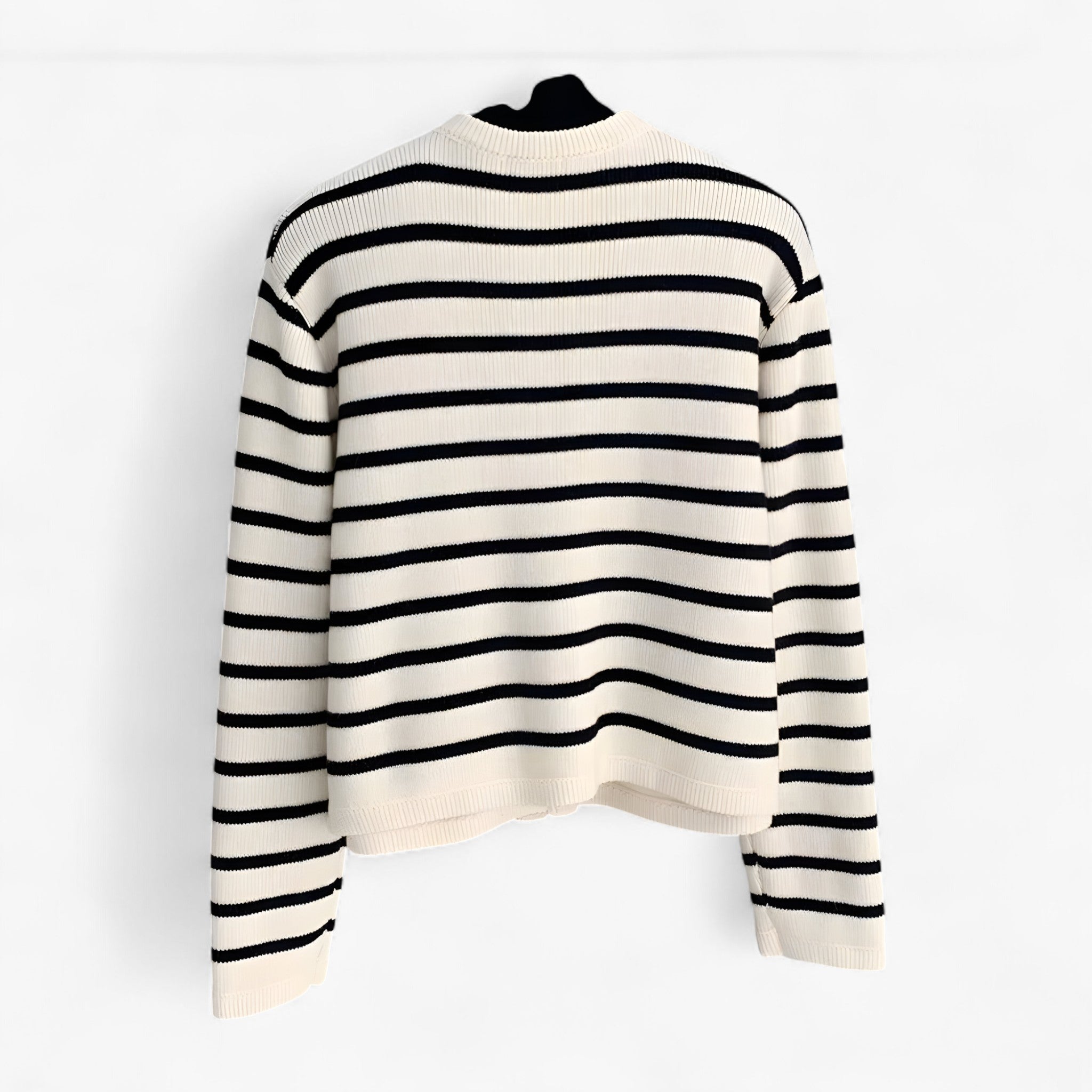 Cardigan classico a righe Comfort senza tempo con dettagli chic Pelle - - cardigan cardigan righe chic comfort dettagli jacket pelle righe tempo - Concept Palermo