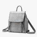 Mochila de piel para escuela y trabajo para mujer