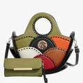 Bolso grande de hombro de piel con amplios compartimentos