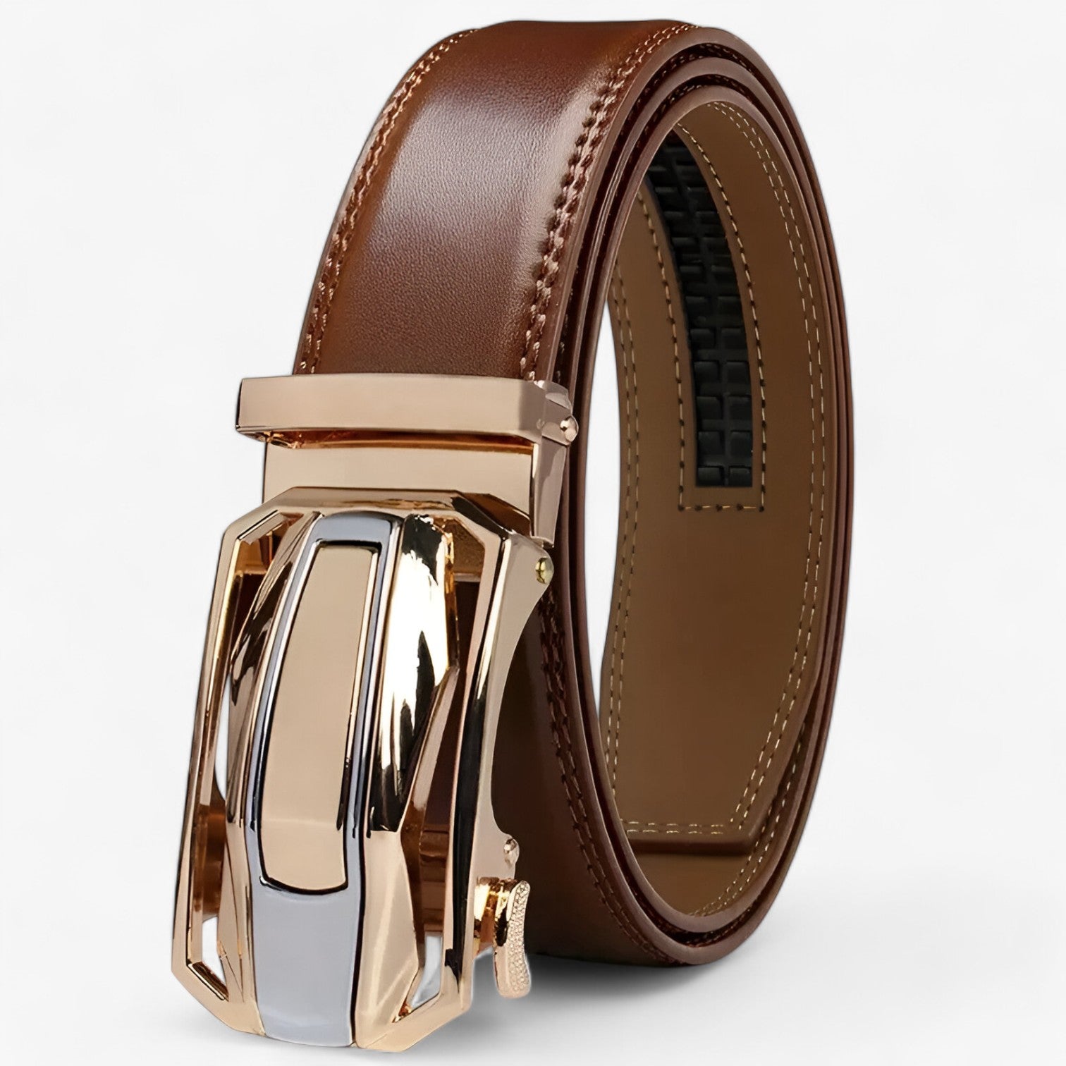 Cintura Uomo in Vera Pelle Nera, Elegante e Resistente, per Abiti e Casual - Marrone - Belts cintura cintura vera durata mens accessory Mens belt pelle stile uomo vera - Concept Palermo
