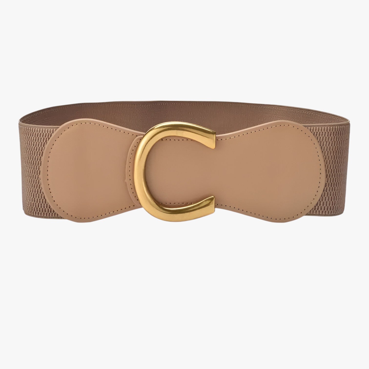 Cintura elastica larga con fibbia dorata Donna - Cachi - Belts cintura cintura elastica donna dorata elastica fibbia larga waist belt for women Womens belt - Concept Palermo