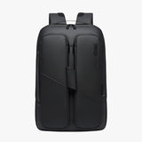 Waterdichte anti-diefstal rugzak voor 15,6" laptop voor heren, USB, grijs/zwart
