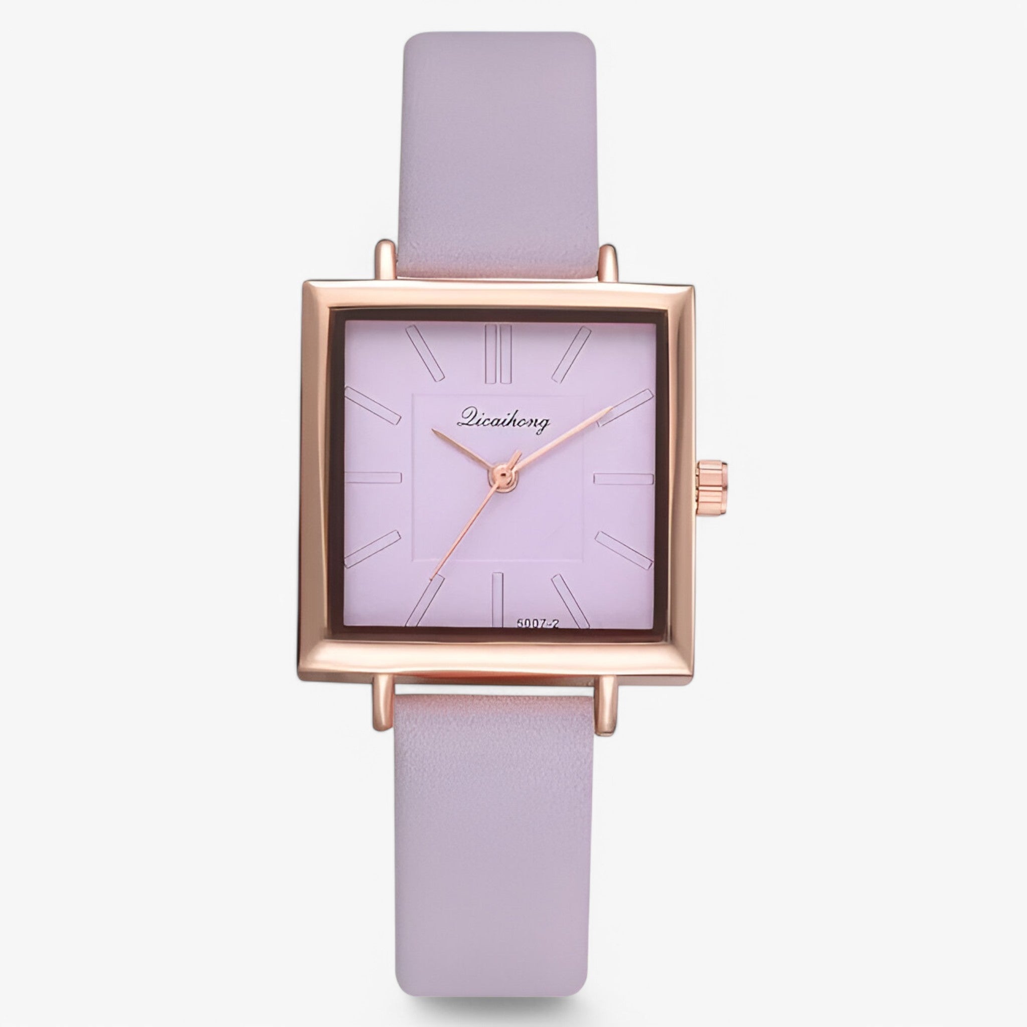 Orologio da donna in oro rosa con cinturino in pelle e movimento al quarzo - Viola - cinturino donna female watch movimento orologio orologio donna pelle quarzo watch for women watches - Concept Palermo