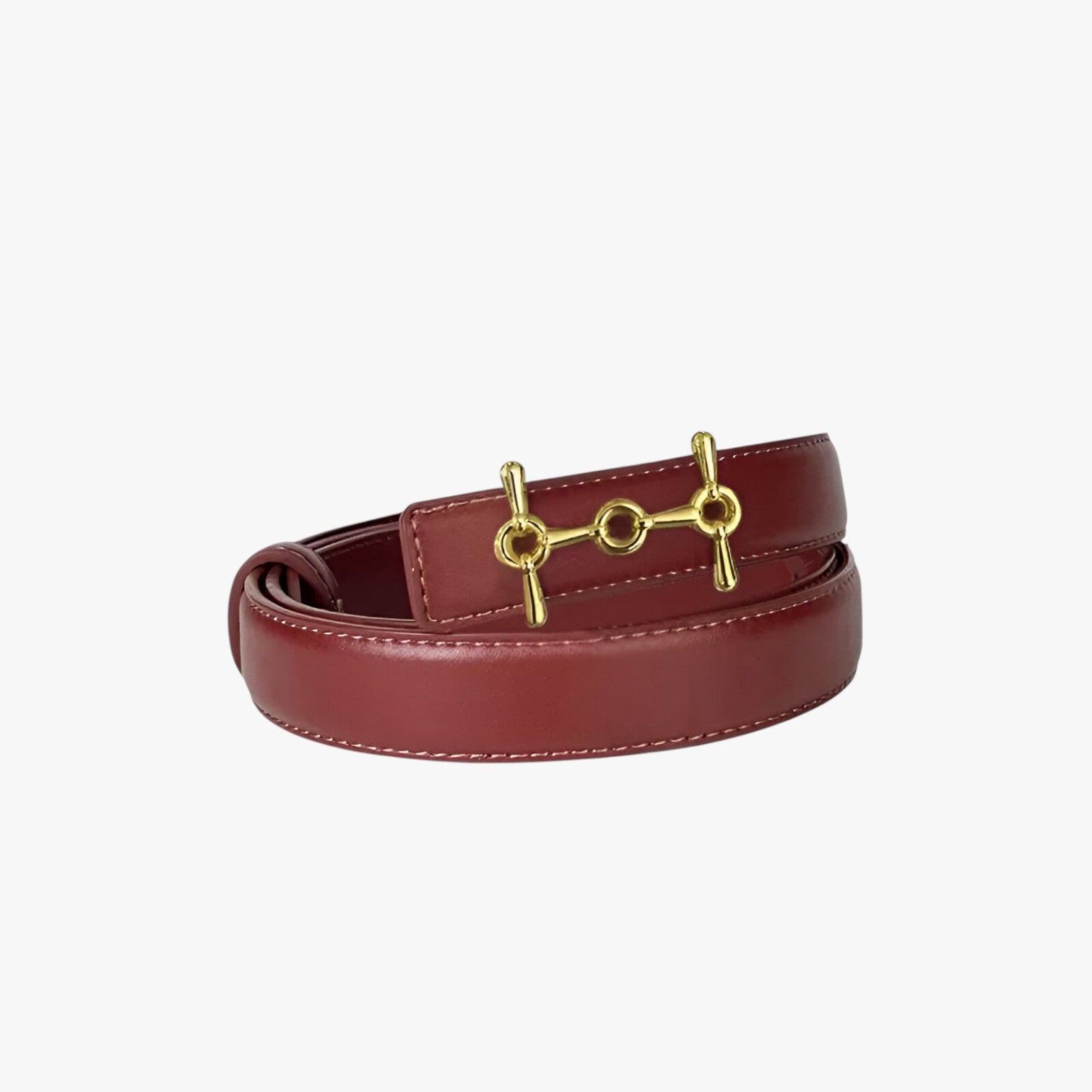 Design senza tempo e vestibilità Pelle - rosso vino 110cm - belts design design tempo pelle tempo vestibilità waist belt for women Womens belt - Concept Palermo