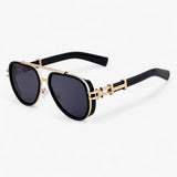 Vintage metalen zonnebril in designerstijl voor heren
