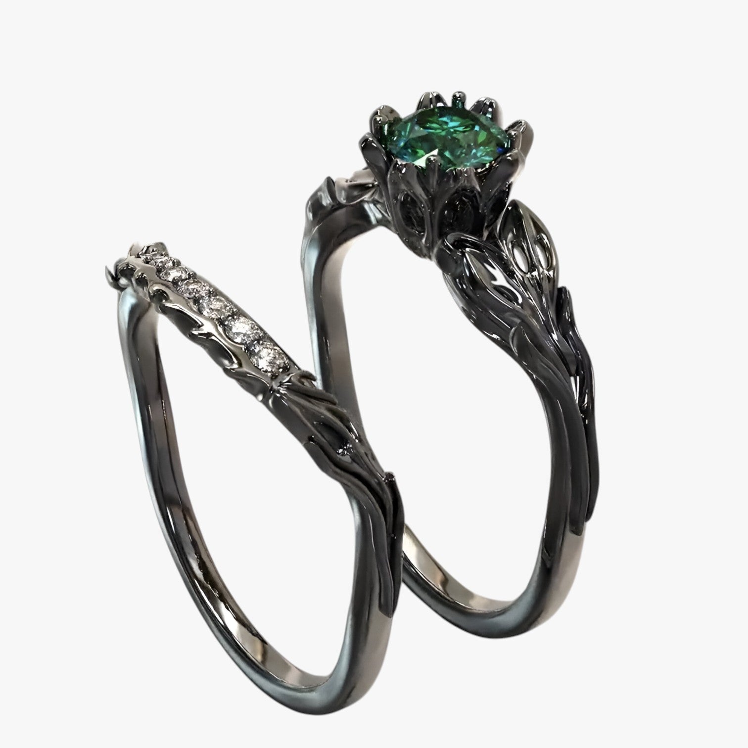 Anelli Coppia Gotici in Quarzo e Zircone Uomo - - anelli anelli coppia coppia couple ring gotici jewelry quarzo Ring Rings uomo women ring womens ring zircone - Concept Palermo