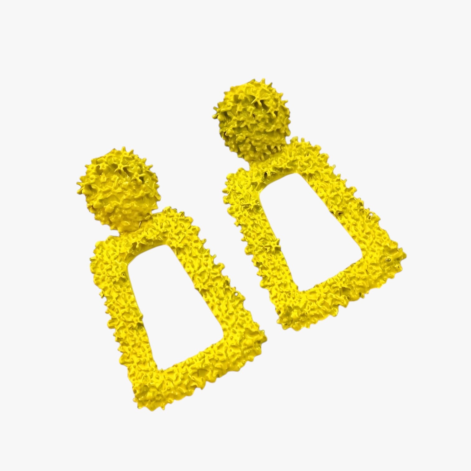 Orecchini pendenti geometrici in metallo scolpito - giallo - EARRINGS Earrings for Women Girls geometrici jewelry metallo New Fashion Earrings orecchini orecchini pendenti pendenti scolpito - Concept Palermo