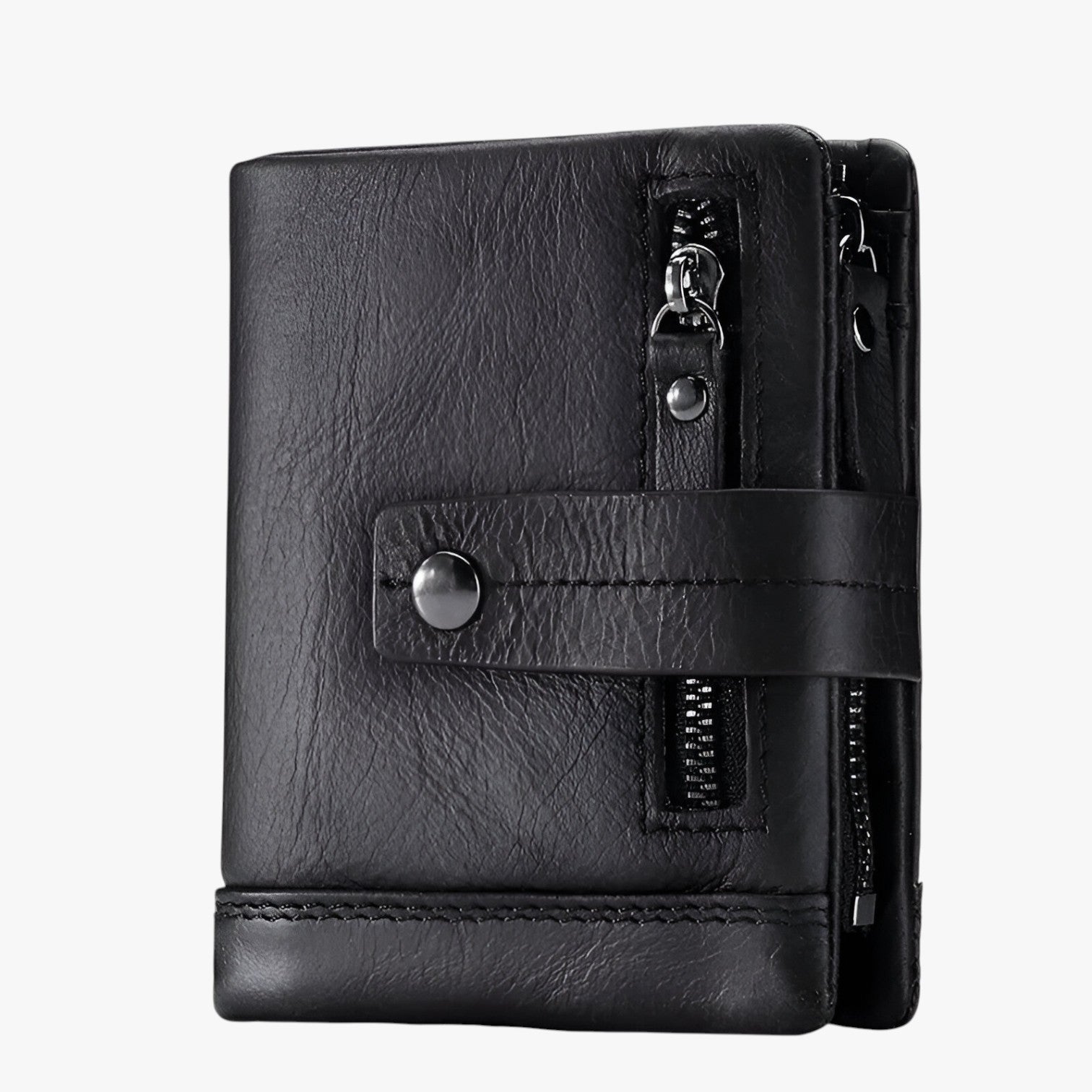 Portafoglio Donna in Vera Pelle Lusso, Compatto e Pratico - Elegante e Funzionale - Nero - compatto donna pelle portafoletta portafoletta donna pratico wallet wallets womens wallet - Concept Palermo