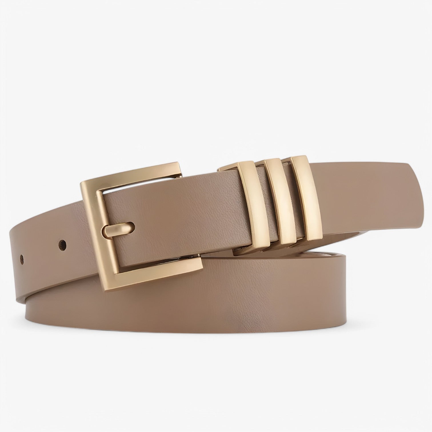 Cintura Donna Elegante Nera con Fibbia Dorata Sottile in Ecopelle - - belt buckle women belts cintura cintura donna donna dorata fibbia stilosa Womens belt - Concept Palermo