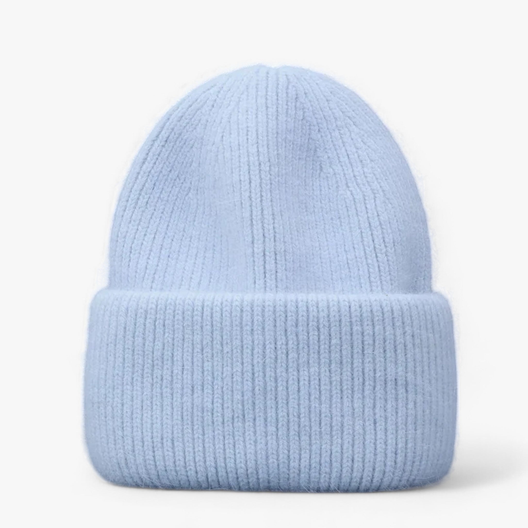 Cappello invernale: calore con vera pelliccia di coniglio Donna - Azzurro cielo 54cm-60cm - beanies bucket hats calore cappello cappello invernale coniglio donna hat invernale pelliccia Sun Hats - Concept Palermo