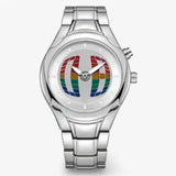 Heren Vintage Zilveren Horloge van Roestvrij Staal - Elegante Klassieke Quartz