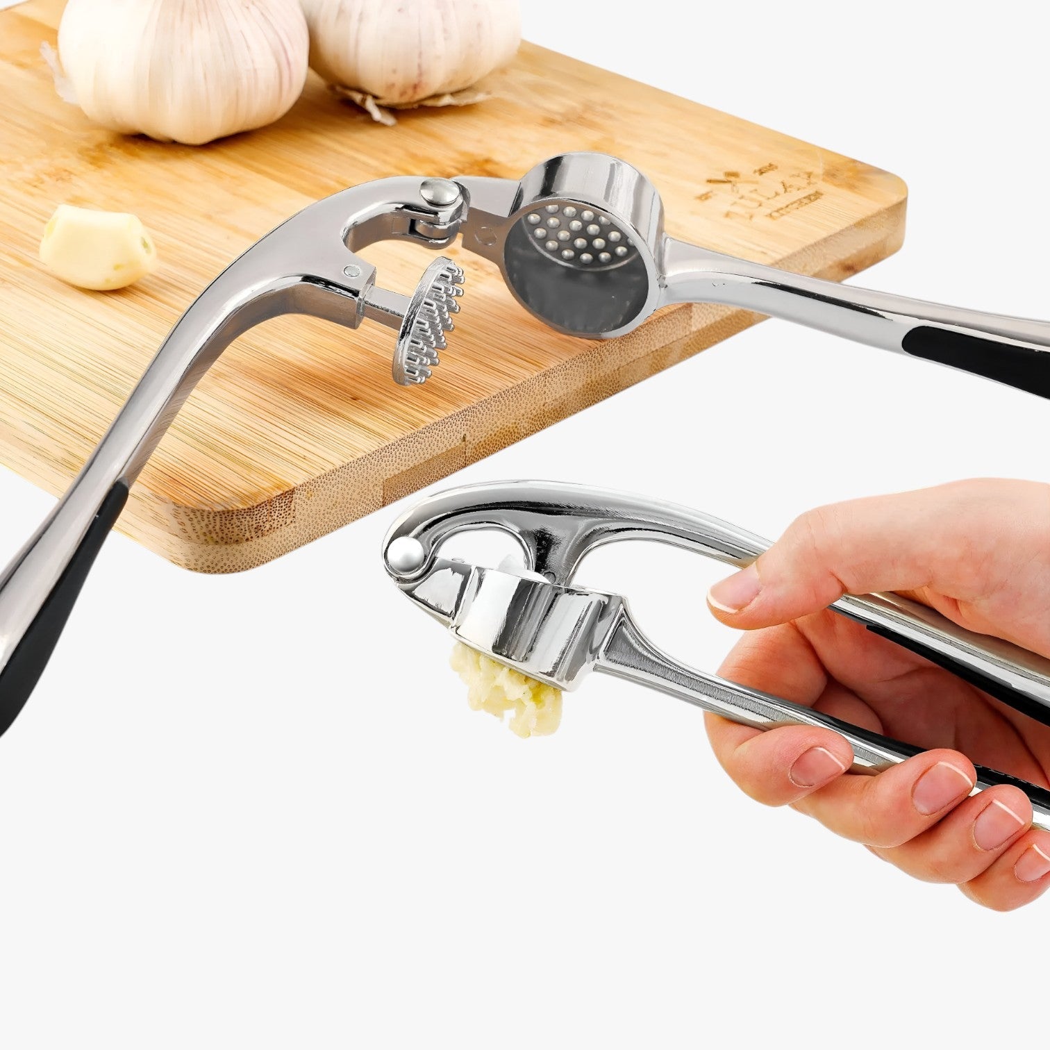Pressa per aglio in lega – Pressatura senza sforzo, sapore massimo Uomo - - aglio Kitchen kitchen & dining kitchen tools lega massimo pressa pressa aglio pressatura sapore - Concept Palermo