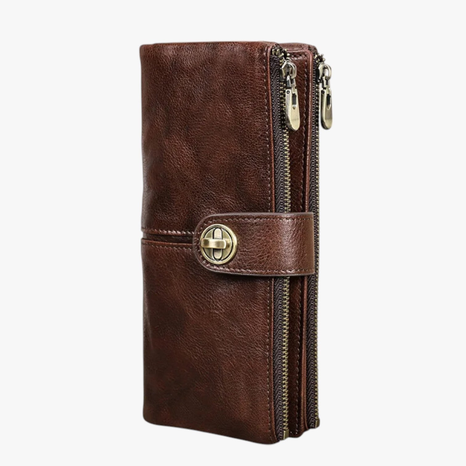Portafoglio Donna in Pelle con AirTag, Sicuro e Multiuso - Caffè - airtag donna multiuso pelle portafoglio portafoglio donna sicuro wallet wallets womens wallet - Concept Palermo