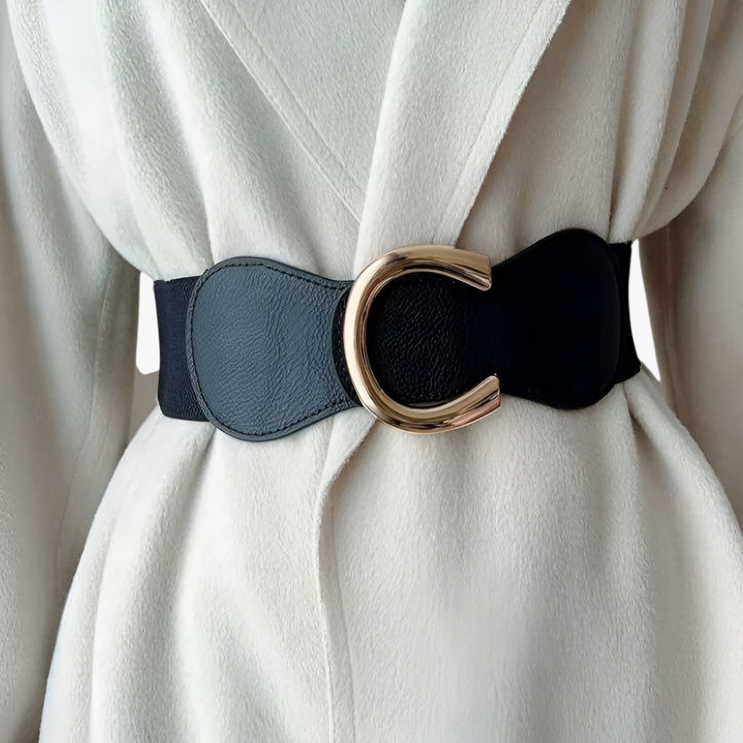 Cintura elastica larga con fibbia dorata Donna - - Belts cintura cintura elastica donna dorata elastica fibbia larga waist belt for women Womens belt - Concept Palermo