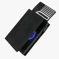 Cartera delgada RFID con monedero y clip para tarjetas para hombre