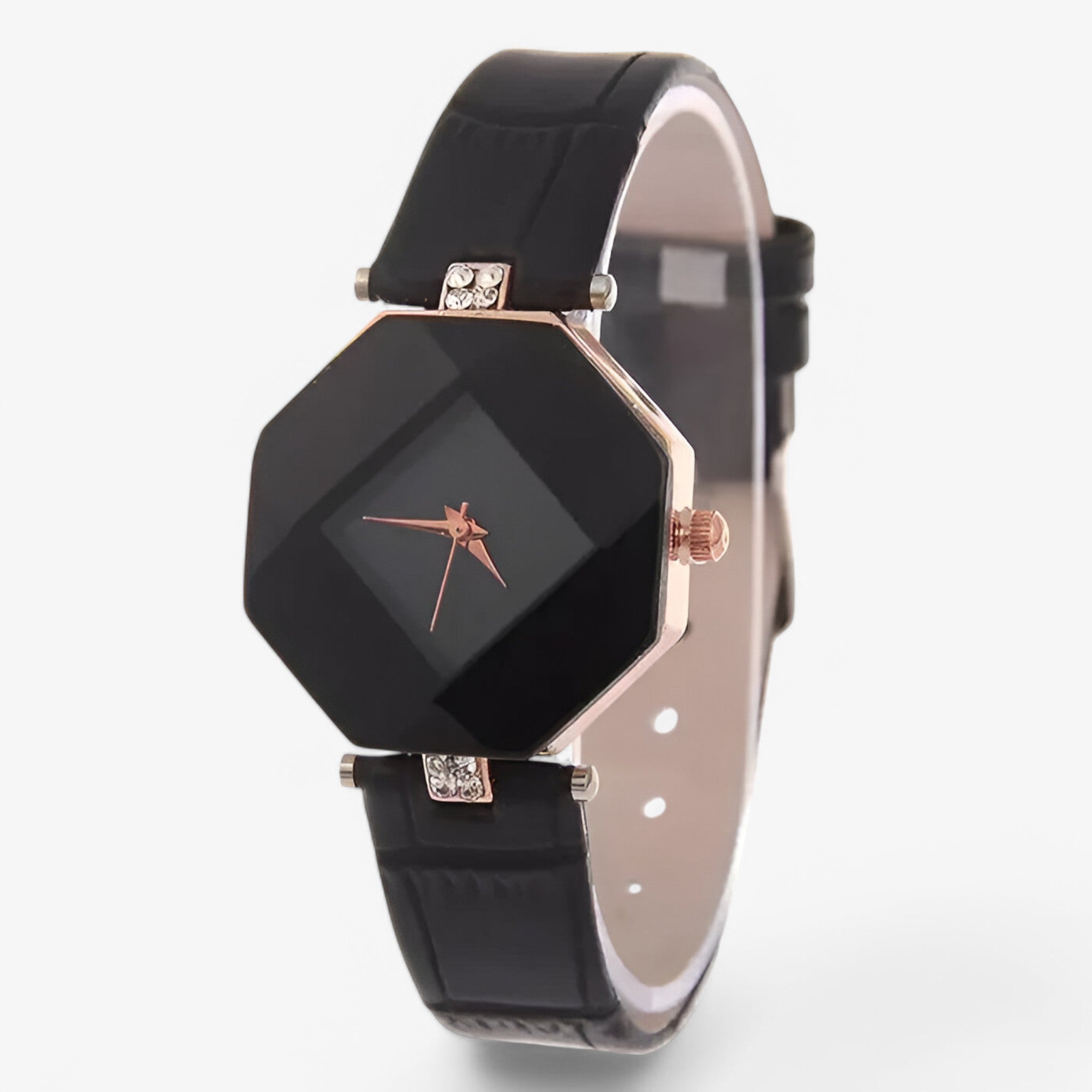 Orologio da donna casual con cinturino in pelle blu e quadrante creativo multicolore - Nero - casual cinturino creativo donna female watch multicolore orologio orologio donna pelle watch for women - Concept Palermo