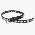 Cinturón punk de piel con tachuelas unisex