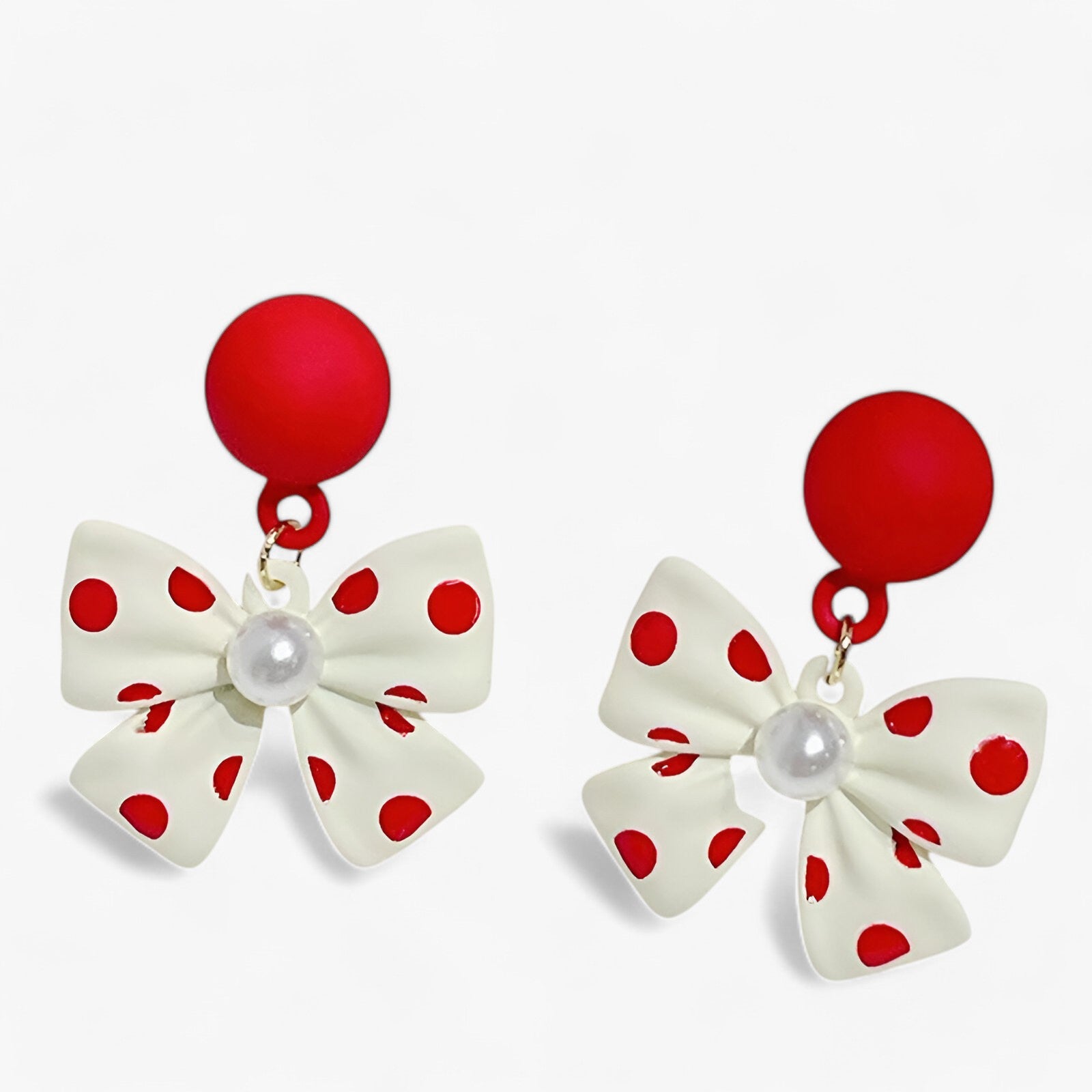 Orecchini rossi floreali chic per matrimoni e feste Donna - Bianco rosso - chic donna EARRINGS Earrings for Women Girls feste floreali jewelry matrimoni New Fashion Earrings orecchini orecchini rossi - Concept Palermo