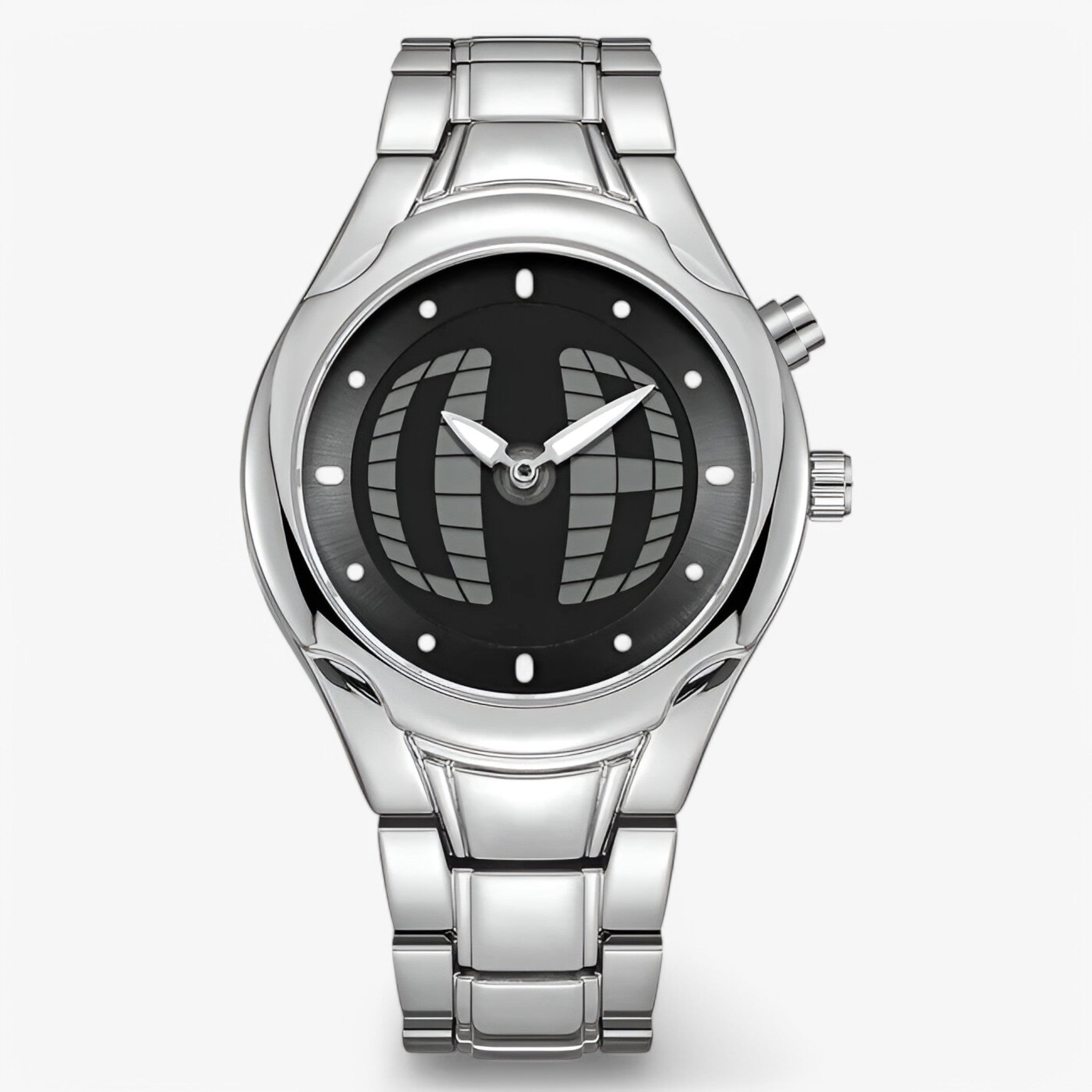 Orologio Uomo Retrò in Acciaio Inossidabile Argento - Stile Vintage Elegante - Nero - accessoires acciaio horloges inossidabile orologio orologio retr retr uomo watches - Concept Palermo