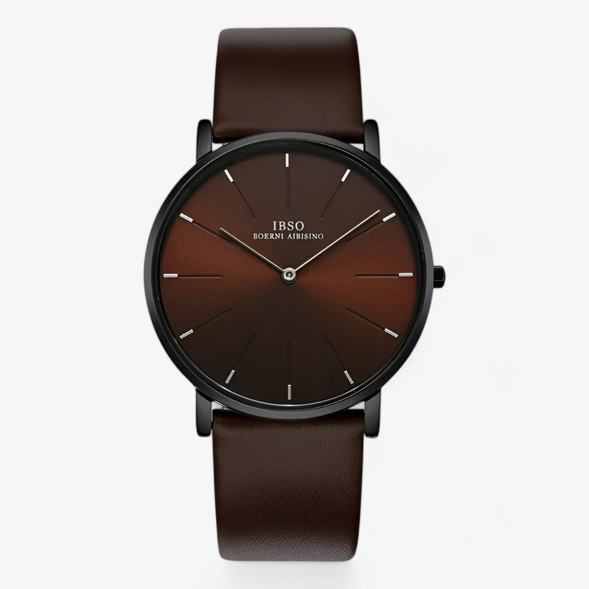 Orologio da uomo di lusso in pelle marrone ultrasottile - Marrone - orologio orologio uomo pelle ultrasottile uomo watch for men watches - Concept Palermo