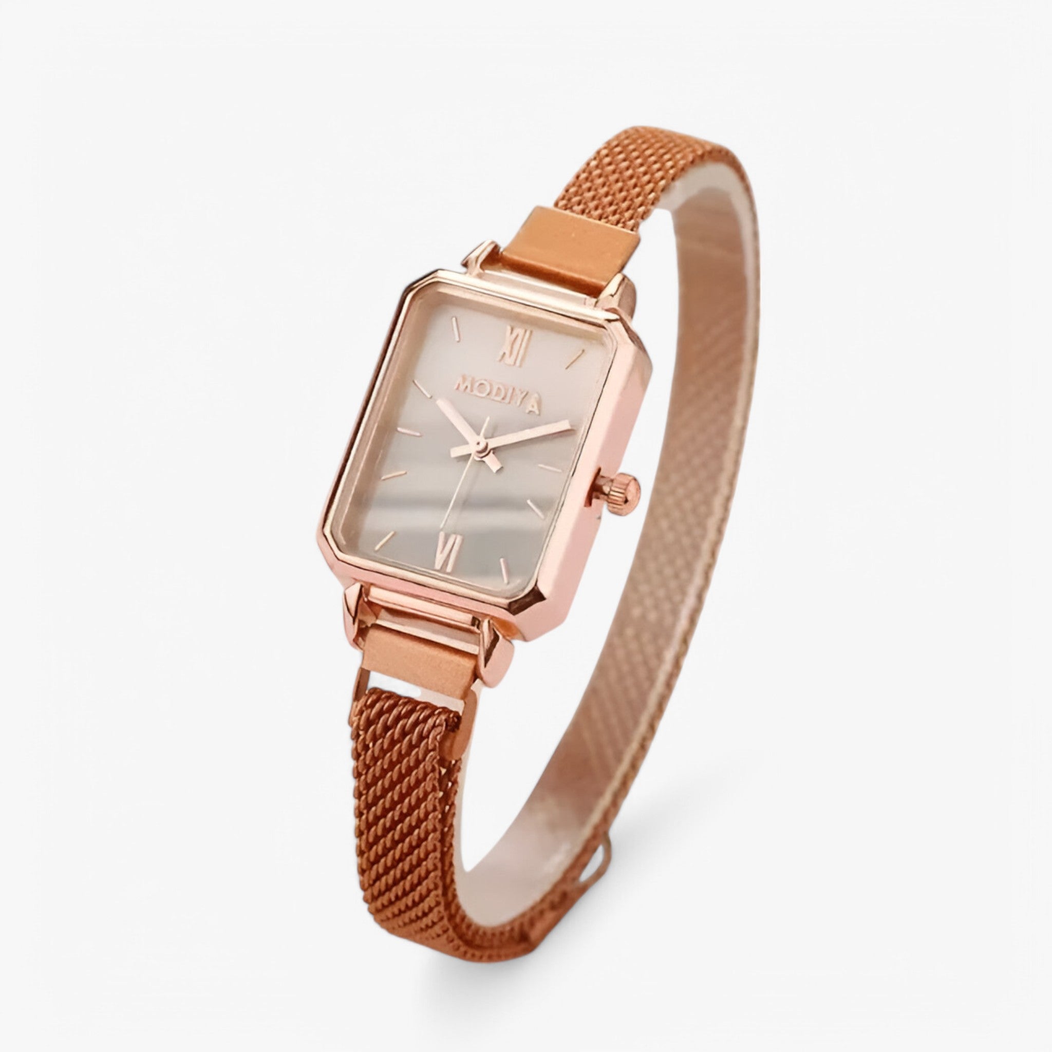 Orologio da donna quadrato con quadrante verde e cinturino magnetico - Bianca - cinturino donna female watch magnetico orologio orologio donna quadrante quadrato watch for women watches - Concept Palermo