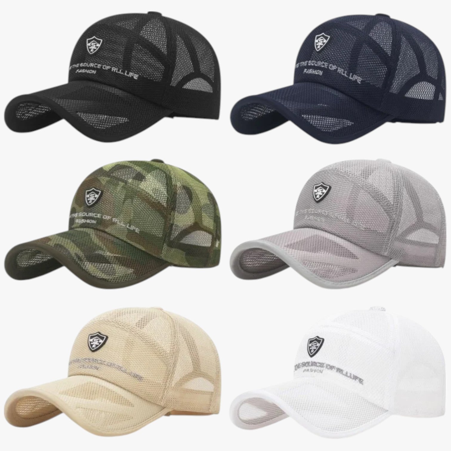 Cappello Sportivo Estivo Traspirante con Visiera Jungle Uomo - - Baseball caps cappello cappello sportivo caps estivo jungle men's hat mens cap sportivo traspirante uomo - Concept Palermo