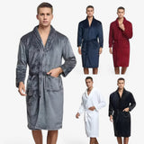 Zachte flanellen pyjama met zakken heren