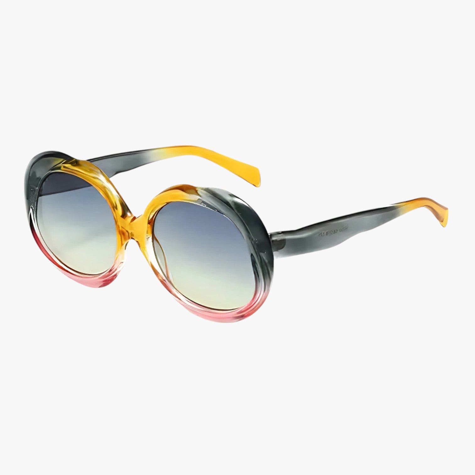 Occhiali da sole ovali in metallo UV400 - giallo rosa - Fashion Sunglasses metallo occhiali occhiali sole ovali sole sun glasses sunglasses womens sun glasses - Concept Palermo