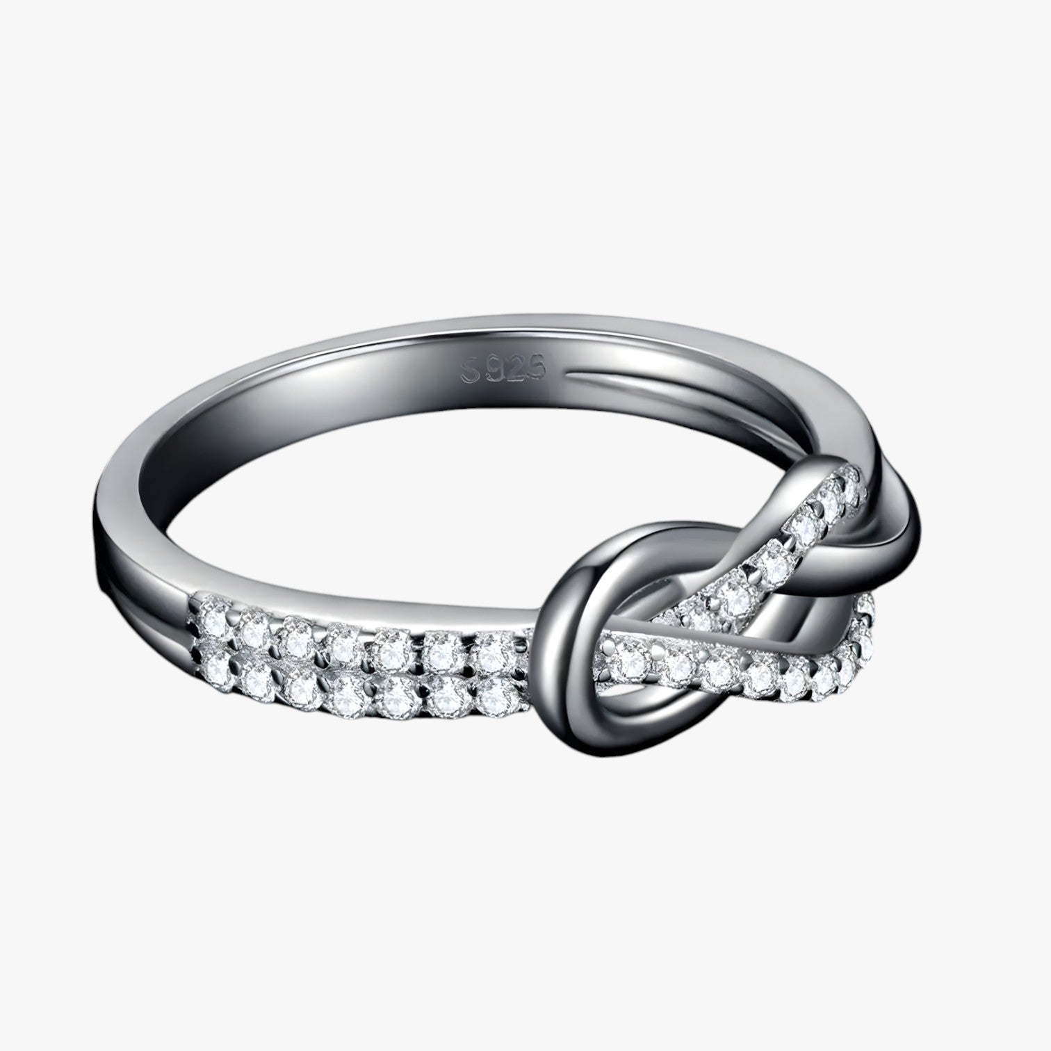 Anello Argento Sterling 925 Donna, Design Elegante con Zirconi Bianchi, Misura Regolabile - - Accessories Jewelry eleganza eleganza tempo jewelry Rings sterling tempo - Concept Palermo
