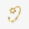 Anillo de circonio esterlino - ajustable y belleza atemporal