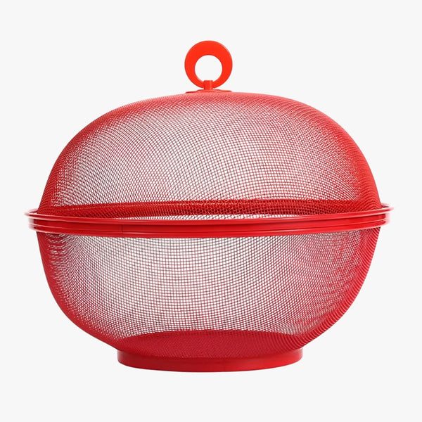 Vliegvrij & Ruim: Ciotola per frutta in acciaio inox con coperchio e grande capacità Uomo - Rosso - acciaio capacità ciotola coperchio frutta inox Kitchen kitchen & dining kitchen accessory kitchen tools Linen Men ruim - Concept Palermo