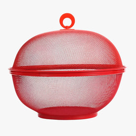Vliegvrij & Ruim: Ciotola per frutta in acciaio inox con coperchio e grande capacità Uomo - Rosso - acciaio capacità ciotola coperchio frutta inox Kitchen kitchen & dining kitchen accessory kitchen tools Linen Men ruim - Concept Palermo