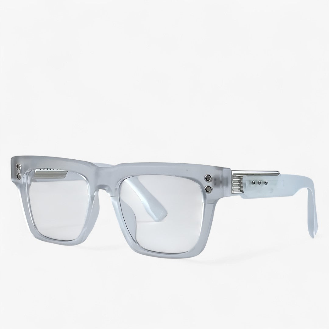 Occhiali da sole steampunk quadrati stile Uomo - Bianco trasparente - Fashion Sunglasses men sunglasses polarized mens sunglasses occhiali occhiali sole Polarized man sunglasses quadrati sole steampunk stile sunglasses sunglasses polarized men uomo - Concept Palermo