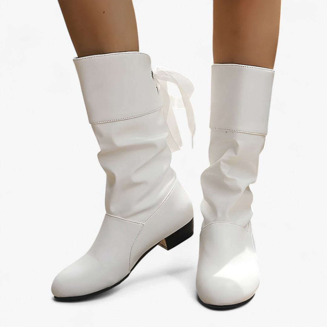 Stivali western al polpaccio con tacco spesso - - BOOTS Boots & Shoes polpaccio shoes spesso stivali stivali western tacco western - Concept Palermo